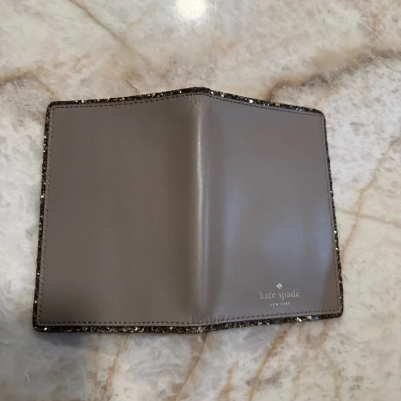 Kate Spade Taupe and Glitter Passport Cover - Picture 6 of 6